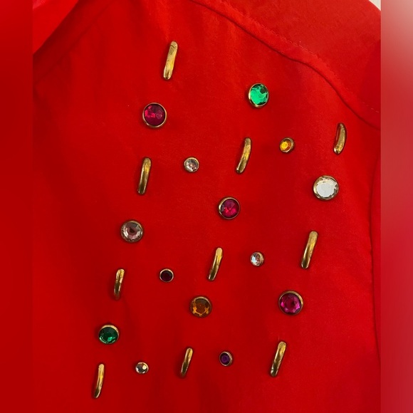 Vintage Susan Christopher California Gems Bomber with Embellishments size small - Picture 2 of 7